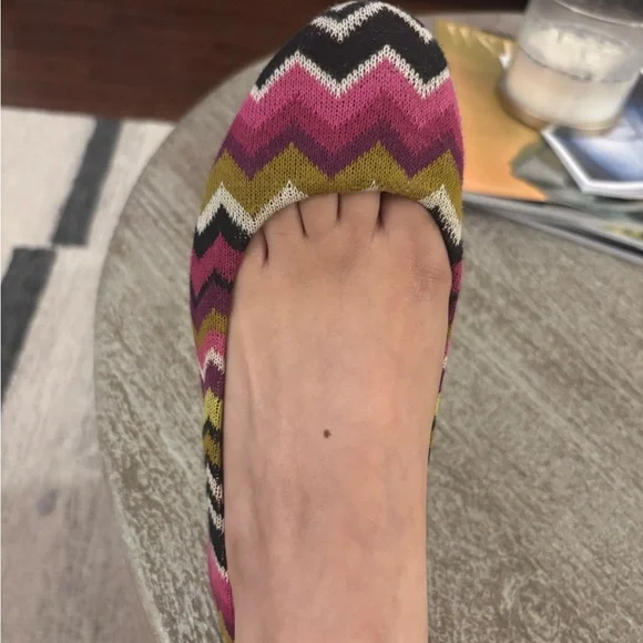 Missoni Multicolor Zigzag Flats Pink Green Black White - Picture 7 of 7
